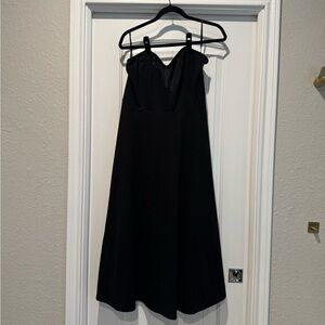 SHEIN Elegant Black Strapless Dress